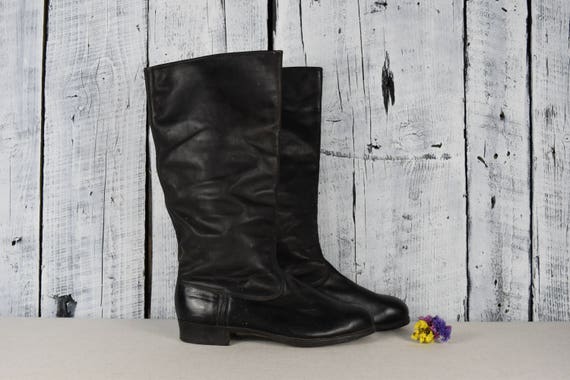 mens tall black boots