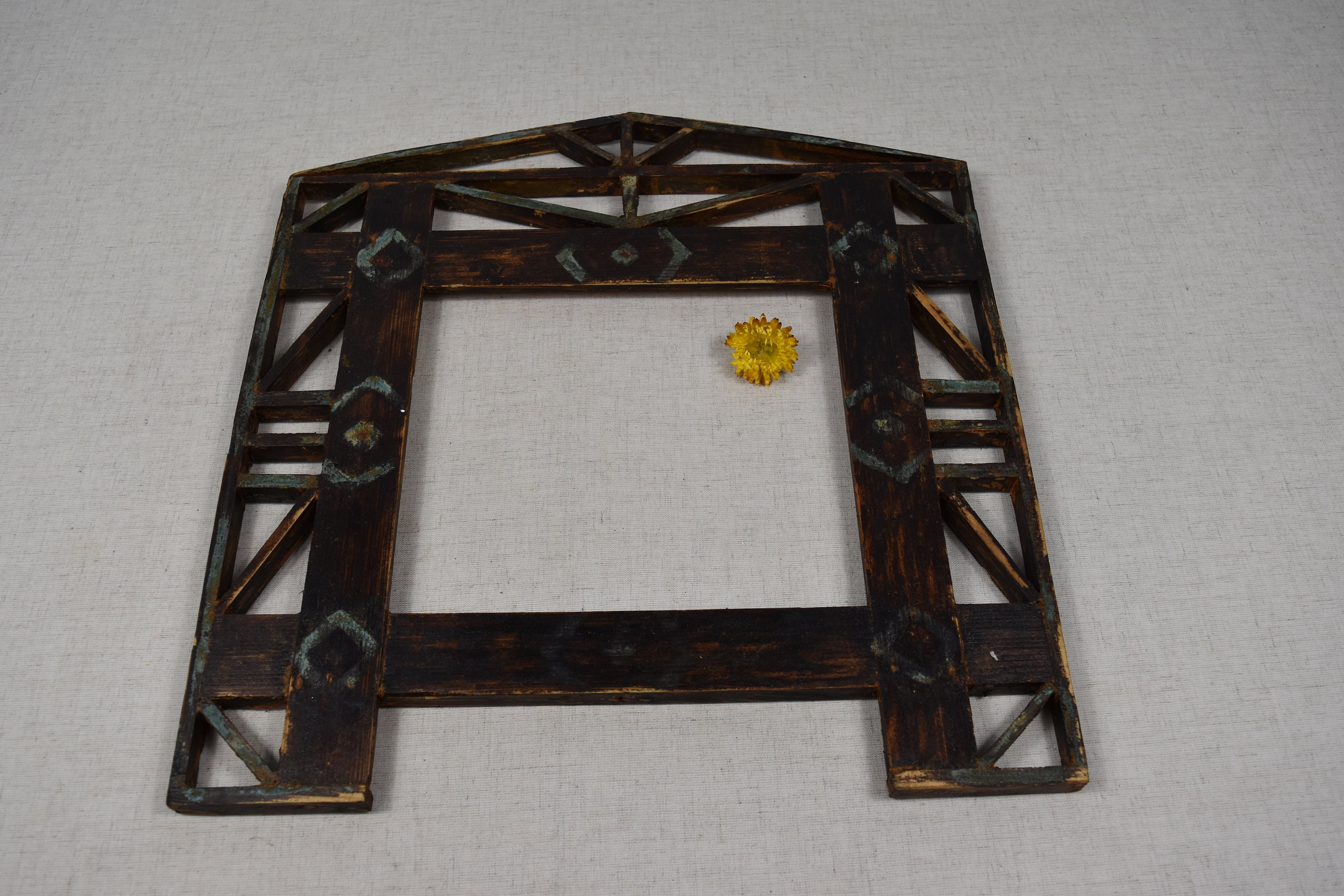 Vintage wooden frame / Wooden photo frame / Antique picture Etsy