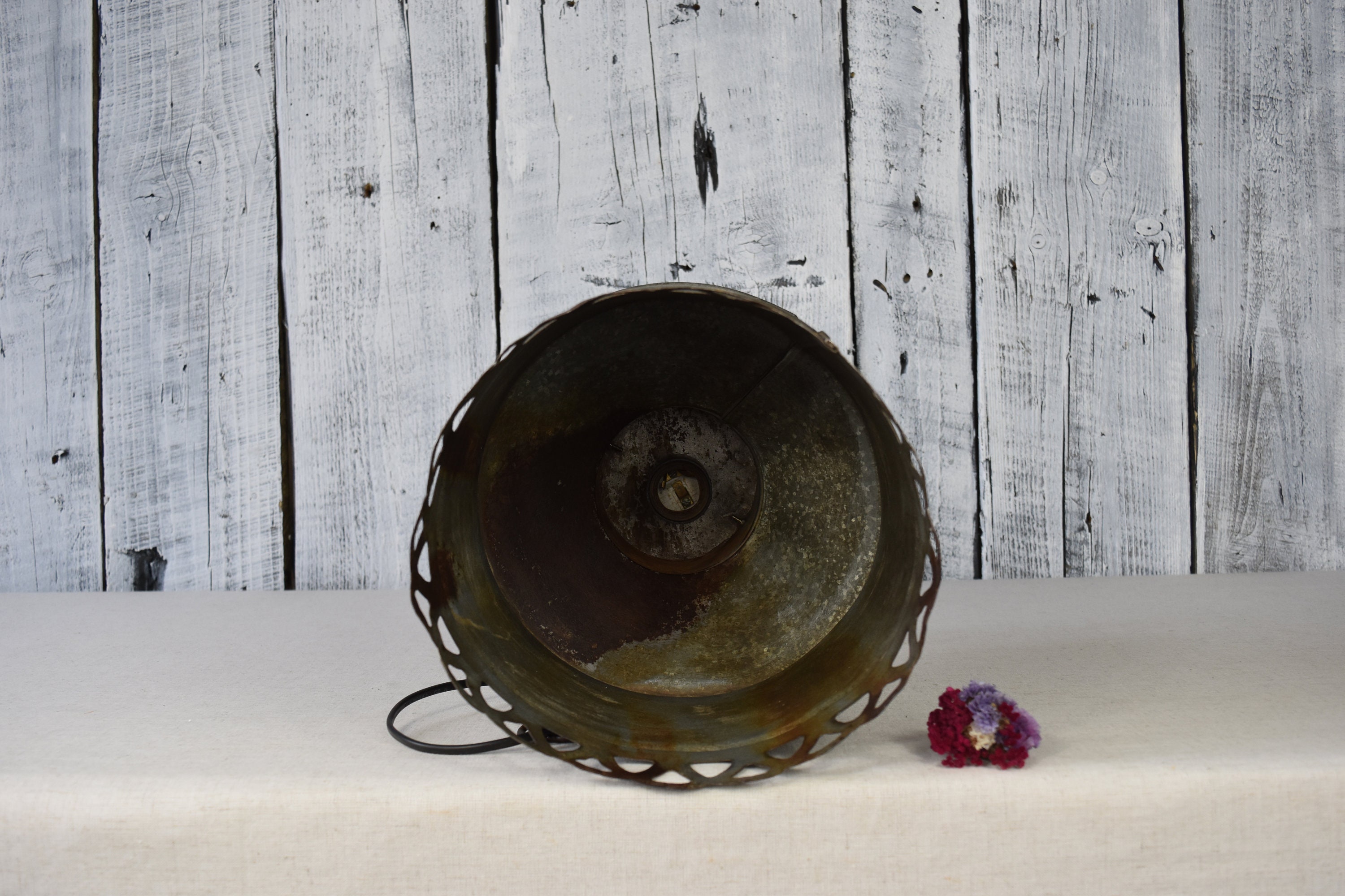 Primitive hängende Licht / Metall-Anhänger / Hängelampe mit | Etsy