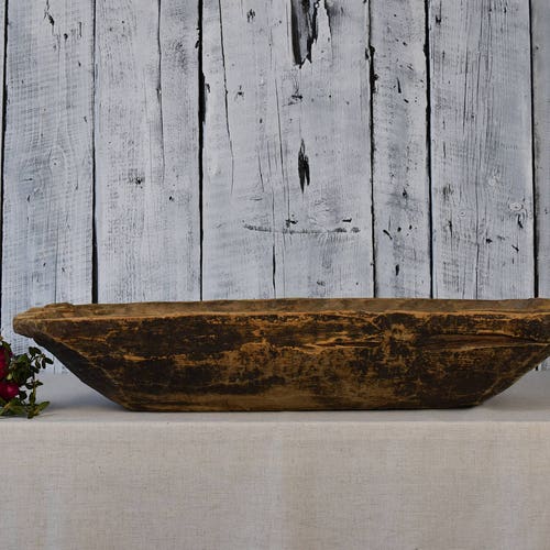Antique wooden dough bowl / Vintage wooden bowl / Wooden dough bowl / Country wooden cookware / Wooden trencher / shops Rustic decor / Home decor