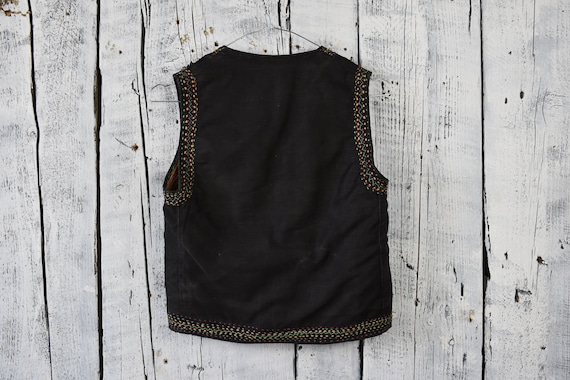 Vintage Ukrainian vest / Traditional womens black… - image 2