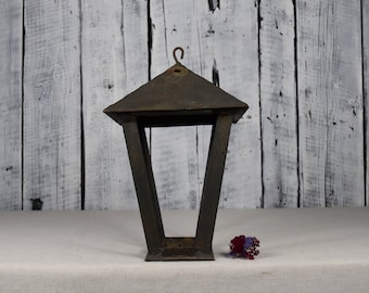 Antique metal lantern / Candle lantern / Hanging metal lantern / Rustic decor