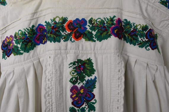 Vintage traditional Ukrainian embroidered shirt /… - image 4