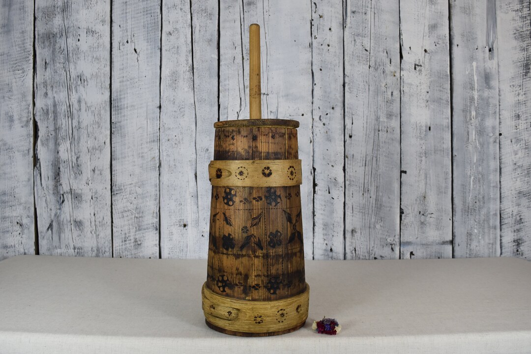 Antique Butter Churn / Wooden Butter Churn / Farmhouse Churn / Etsy