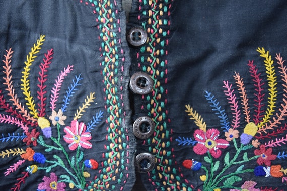 Vintage Ukrainian vest / Traditional womens black… - image 5