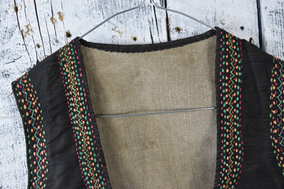 Vintage Ukrainian vest / Traditional womens black… - image 3