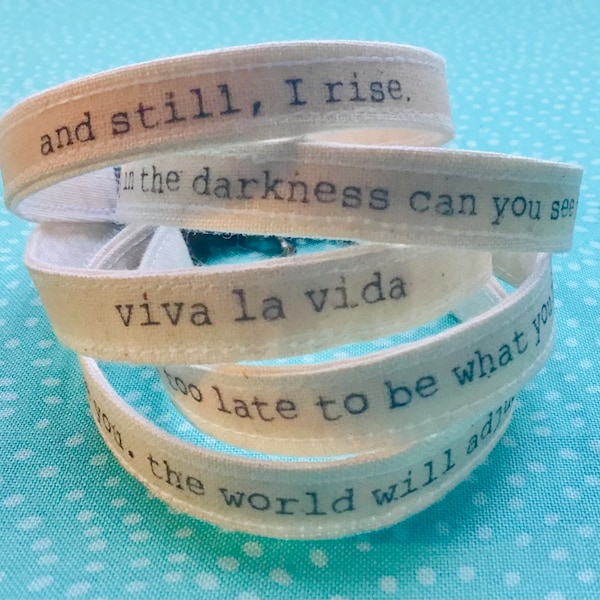 Boho Quote Bracelet