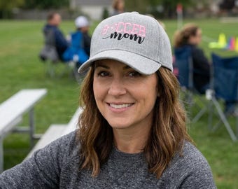 Embroidered Soccer Mom Hat: Sports Fan Apparel