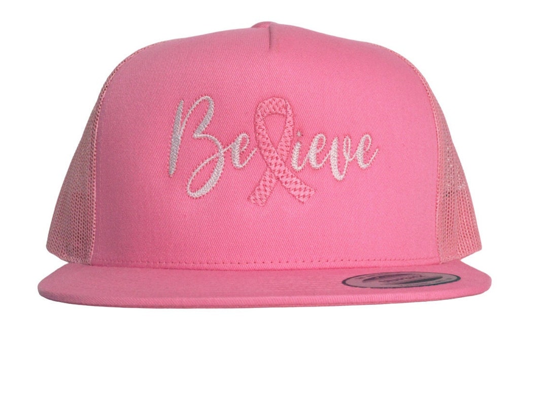 Cancer Ribbon Hat, Pink Cancer Hat, Cancer Month, Breast Cancer