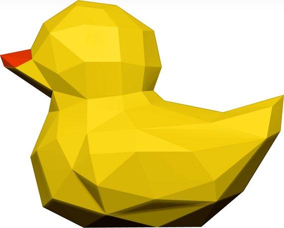 Paper DUCK Pdf DIY Papercraft Duck 3d Paper Duck Low Poly 