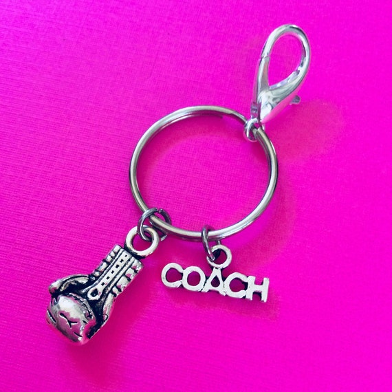 Coach shop initial keychain