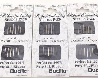 DMC 18K Gold-Plated, Bucilla Ribbon Embroidery; Dritz Crewel & Doll