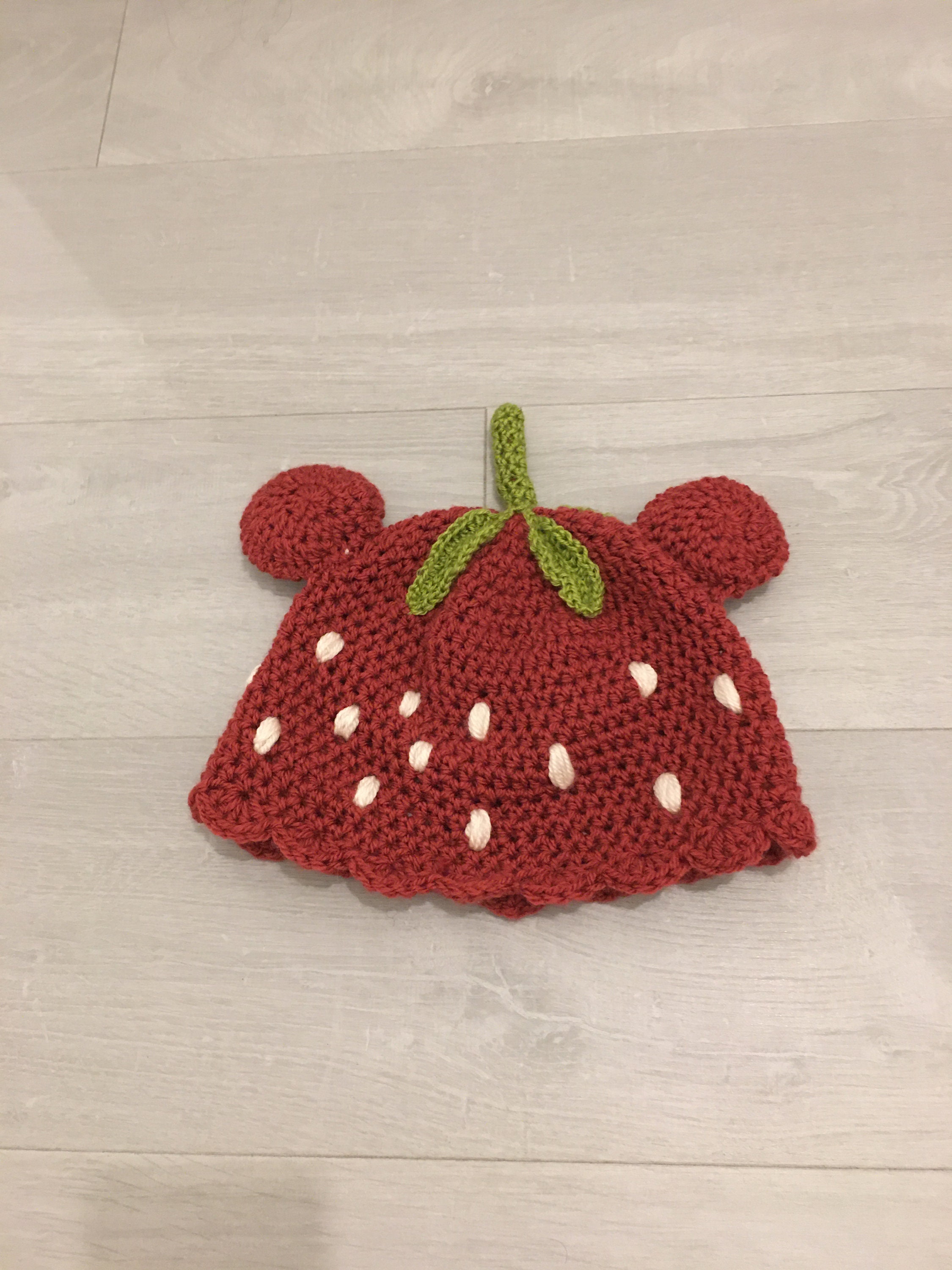 Frog Hat Crochet Strawberry | PATTERN - Etsy