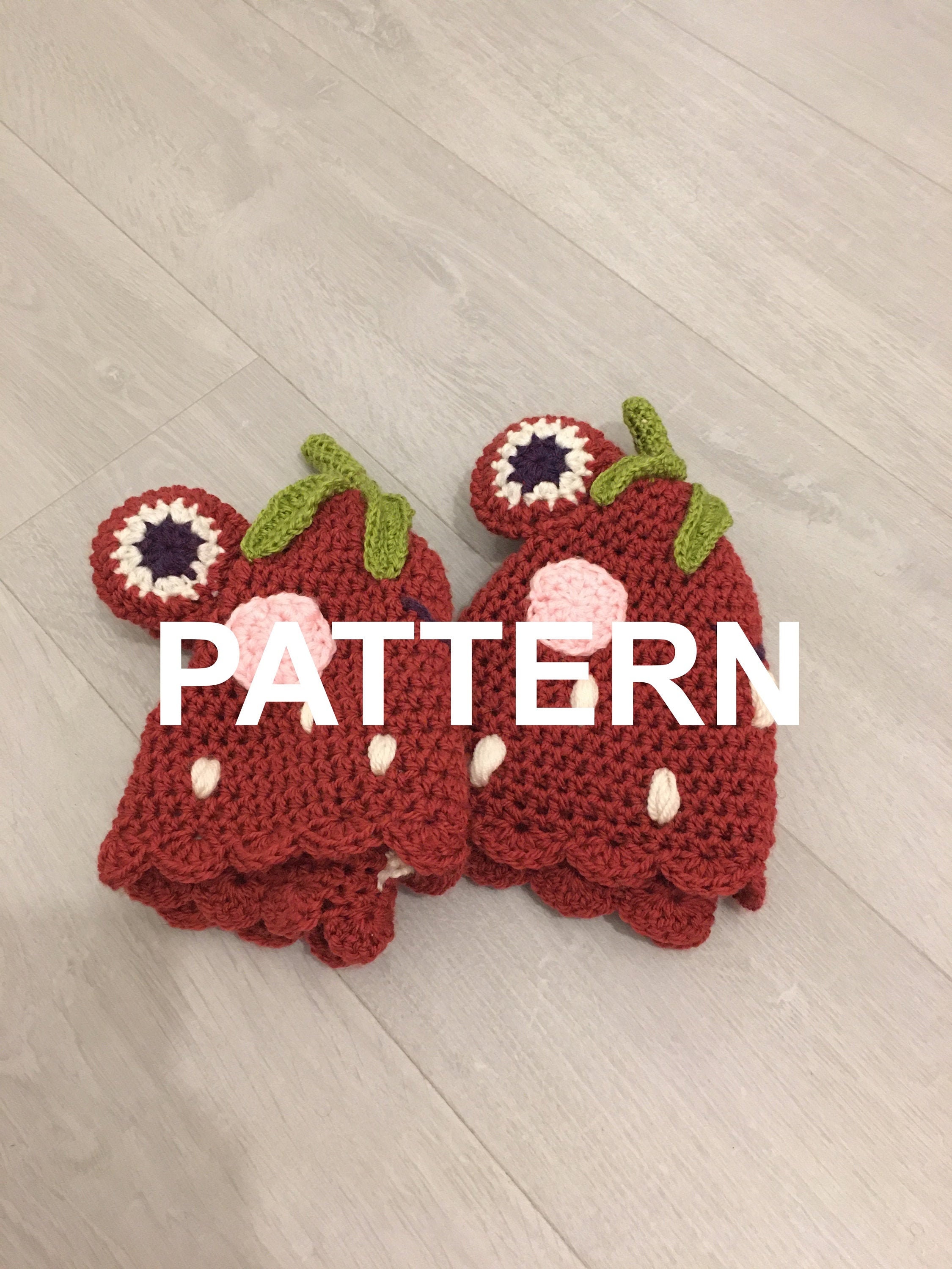 Frog Hat Crochet Strawberry | PATTERN - Etsy
