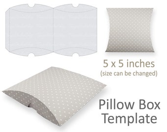 Pillow Box Template - SVG, ai, CRD, eps, pdf - Laser Cut Template - Cricut - Silhouette - ScanNcut - Instant Download 001