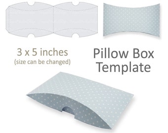 Pillow Box Template - SVG, ai, CRD, eps, pdf - Laser Cut Template - Cricut - Silhouette - ScanNcut - Instant Download 002