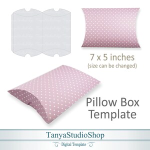 Pillow Box Template - SVG, ai, CRD, eps, pdf - Laser Cut Template - Cricut - Silhouette - ScanNcut - Instant Download 003