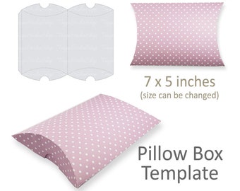 Pillow Box Template - SVG, ai, CRD, eps, pdf - Laser Cut Template - Cricut - Silhouette - ScanNcut - Instant Download 003