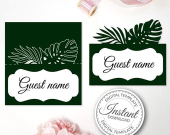 Place card template - SVG, PDF, ai, CRD, eps - Escort card template - Laser Cut - Cricut - Silhouette - ScanNcut - Instant Download 025