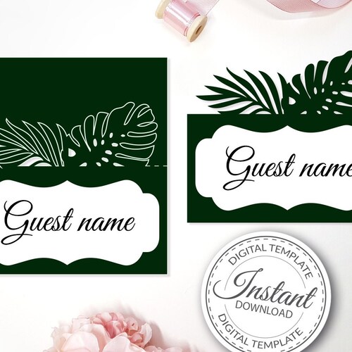 Place Card Template SVG PDF Ai CRD Eps Escort Card Etsy