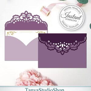 5x7&#39;&#39; envelope template - SVG, ai, CRD, eps, pdf - Laser Cut Template - Cricut - Silhouette - ScanNcut - Instant Download 317