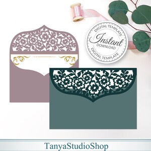 5 x 7 ' ia di modello - SVG, busta, CRD, eps, pdf - Download immediato modello di taglio Laser - Cricut - Silhouette - ScanNcut - 297