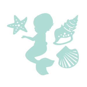 Baby Mermaid - SVG, DXF, ai, CRD, eps - Commercial use - Laser Cut - Silhouette Cameo - Cricut- Instant Download