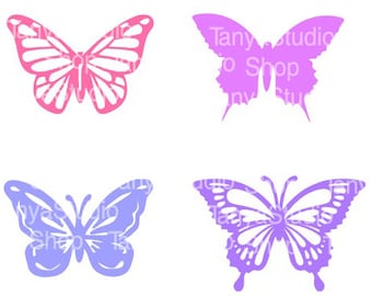 Butterfly - Studio3, Svg, Dxf - Commercial Use Ok - Laser Cut - Cricut - Silhouette Cameo and etc. - Vinyl Projects – Diy
