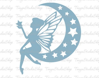 Fairy - SVG, studio3, Dxf, cdr, eps, ai Cutting files - Commercial Use Ok - Silhouette Cameo - Cricut - Vinyl Projects – Digital download