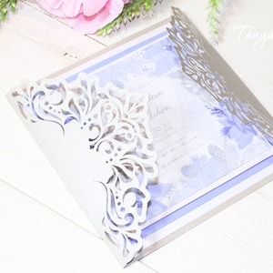 Hochzeit Einladung - SVG, Ai, KRS, Eps - Karte-Vorlagen - Laser Cut - Silhouette Cameo - Cricut - Instant Download 071