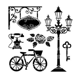Romantic SVG, dxf, Ai, eps, studio3, cdr - Vinyl project - Commercial - Flower - Cricut - Silhouette Cameo and etc. - Instant Download