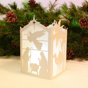 Christmas Lantern - SVG, DXF, ai, CRD, eps - Lantern Templates - 3D cutting file - Laser Cut - Silhouette Cameo - Cricut- Instant Download