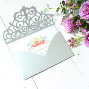 Hochzeit Umschlag - SVG, Ai, KRS, Eps - Karte-Vorlagen - Laser Cut - Silhouette Cameo - Cricut - Instant Download 076