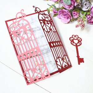 Invitación de boda - SVG, ai, CRD, eps - Plantillas de tarjeta - Corte láser - Silueta Cameo - Cricut- Descarga instantánea 077