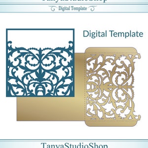 Invitation - SVG, ai, CRD, eps, studio - Invitation Envelope - Laser cut - Cameo - Cricut - Instant Download 040