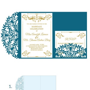 Hochzeit Einladung 5 x 7 - SVG, Ai, KRS, Eps - Cut Schmetterlinge - Kartenvorlagen - Laser - Silhouette Cameo - Cricut - Instant Download 090