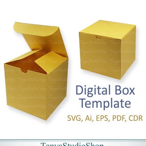 Box-Vorlage - SVG, ai, CRD, eps, pdf - Laser geschnitten Vorlage - Cricut - Silhouette - ScanNcut - Instant Download 005
