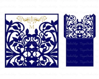 Envelope template - SVG, DXF, ai, CRD, eps - Card Templates - Laser Cut - Silhouette Cameo - Cricut- Instant Download 186