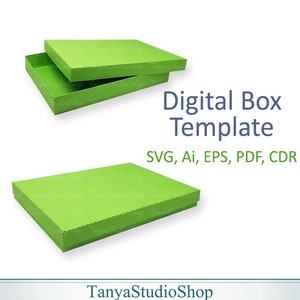 Box Template - SVG, ai, CRD, eps, pdf - Laser Cut Template - Cricut - Silhouette - ScanNcut - Instant Download 024