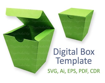 Box Template - SVG, ai, CRD, eps, pdf - Laser Cut Template - Cricut - Silhouette - ScanNcut - Instant Download 026