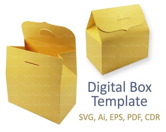Box Template - SVG, ai, CRD, eps, pdf - Laser Cut Template - Cricut - Silhouette - ScanNcut - Instant Download 009