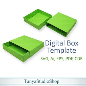 Box Template - SVG, ai, CRD, eps, pdf - Laser Cut Template - Cricut - Silhouette - ScanNcut - Instant Download 025