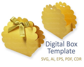 Box Template - SVG, ai, CRD, eps, pdf - Laser Cut Template - Cricut - Silhouette - ScanNcut - Instant Download 007