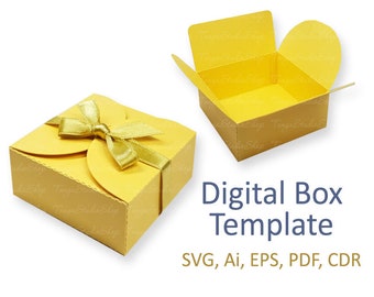 Box Template - SVG, ai, CRD, eps, pdf - Laser Cut Template - Cricut - Silhouette - ScanNcut - Instant Download 010