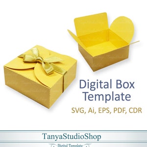Box Template - SVG, ai, CRD, eps, pdf - Laser Cut Template - Cricut - Silhouette - ScanNcut - Instant Download 010