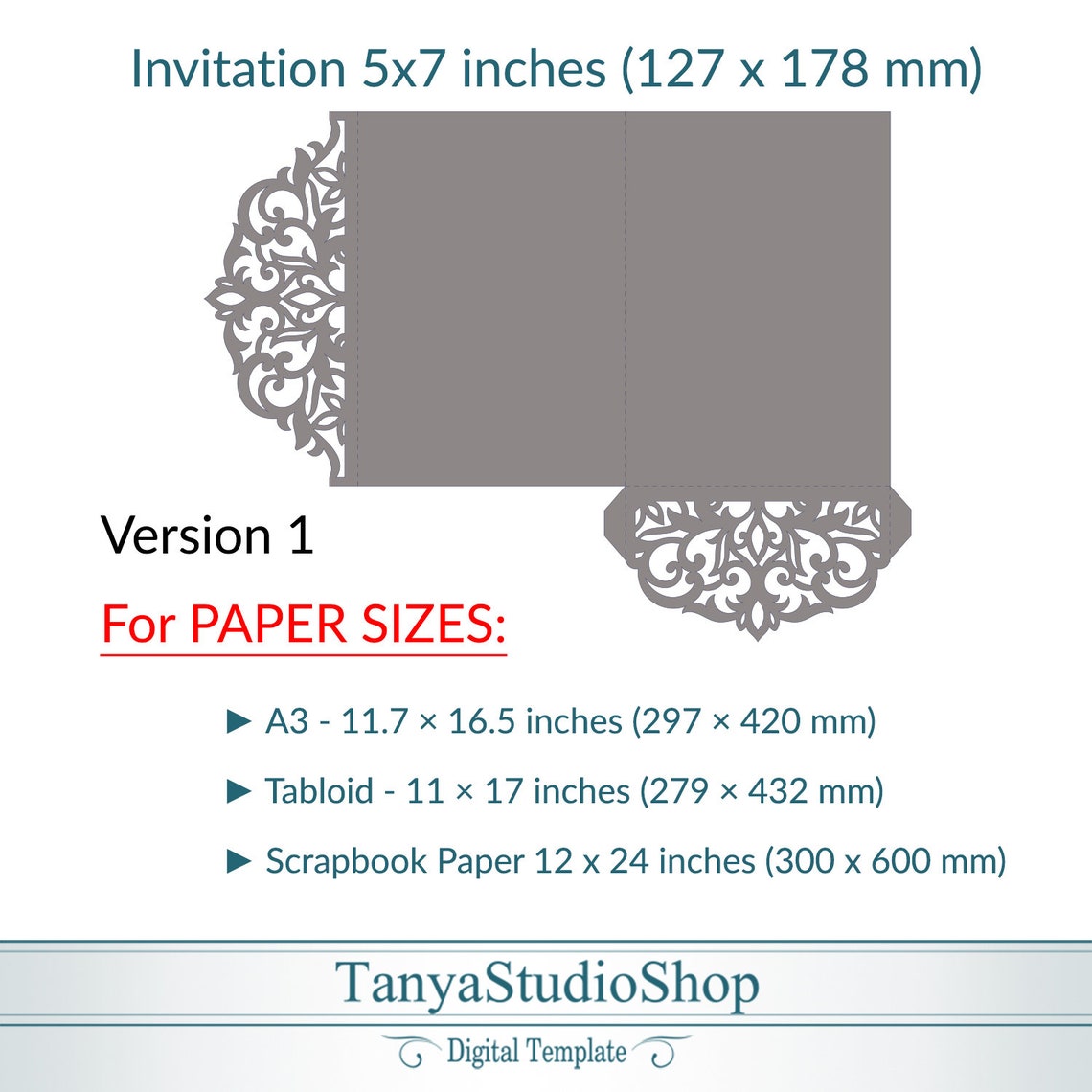 Big Invitation Set SVG ai CRD eps studio3 Cricut | Etsy