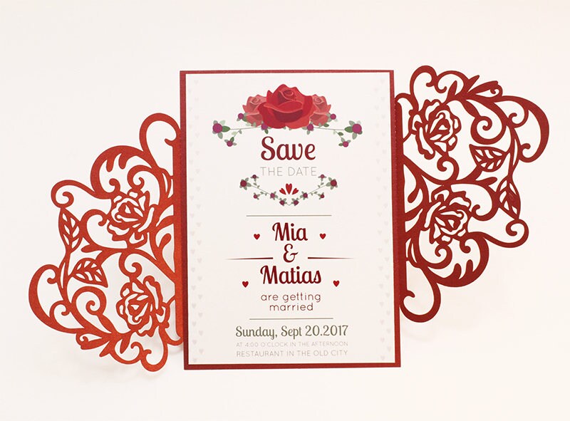 Download Gate-fold invitation template SVG DXF ai CRD eps Laser | Etsy