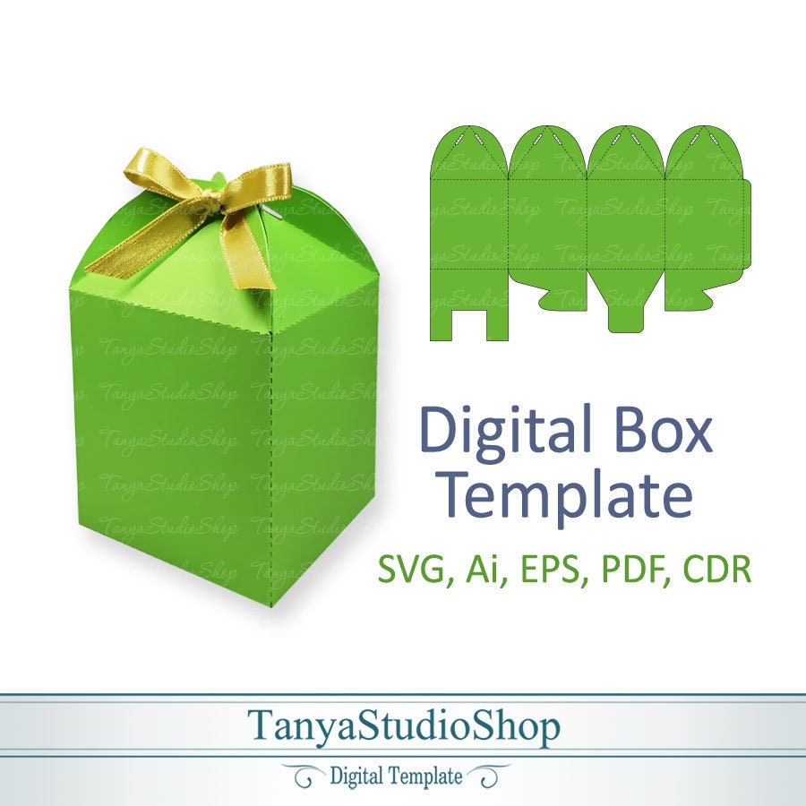 Box Template - SVG, ai, CRD, eps, pdf - Laser Cut Template - Cricut - Silhouette - ScanNcut - Instant Download 027