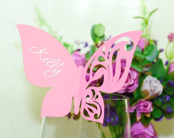 Place cards - SVG, DXF, ai, CRD, eps, studio3 - Butterfly - Laser Paper Cut - Silhouette Cameo - Instant Download 050