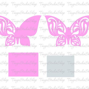 Place Cards SVG DXF Ai CRD Eps Studio3 Butterfly - Etsy